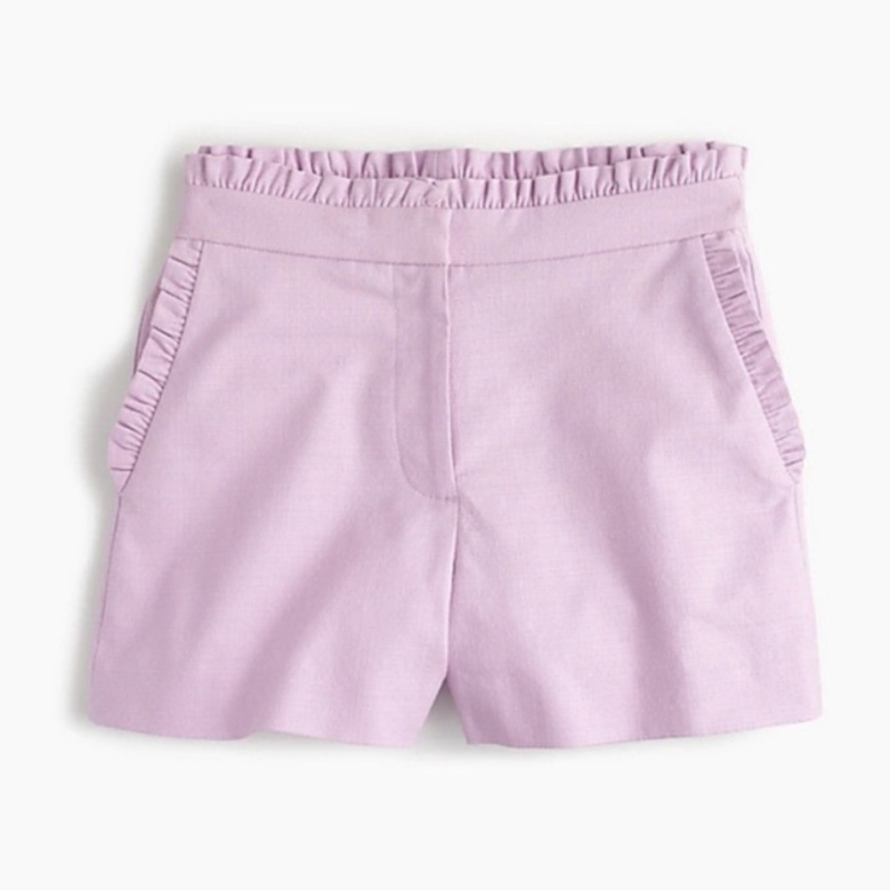 NEW J.Crew high waisted ruffle front shorts NWOT